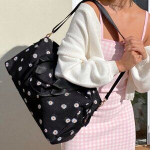 NWT Alice + Olivia Floral Daisy Duffel Travel Carry-on Bag #2479
